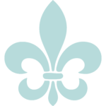 franse lelie in lichtblauw